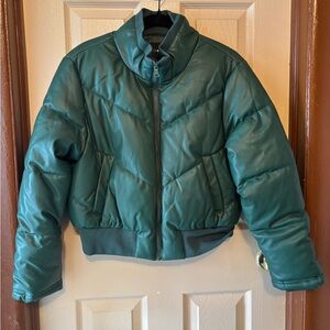 Fashion Nova Teal Puffer Jacket
